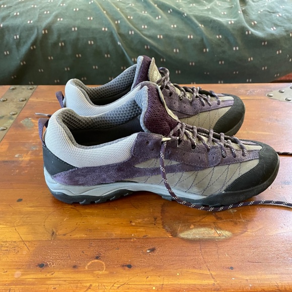 Timberland Carrigan Notch Purple Gray Suede Waterproof Hiking Sneakers Women 8.5 - Picture 8 of 9